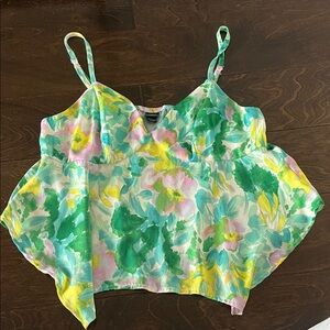 Target Green and Yellow Floral Camisole
